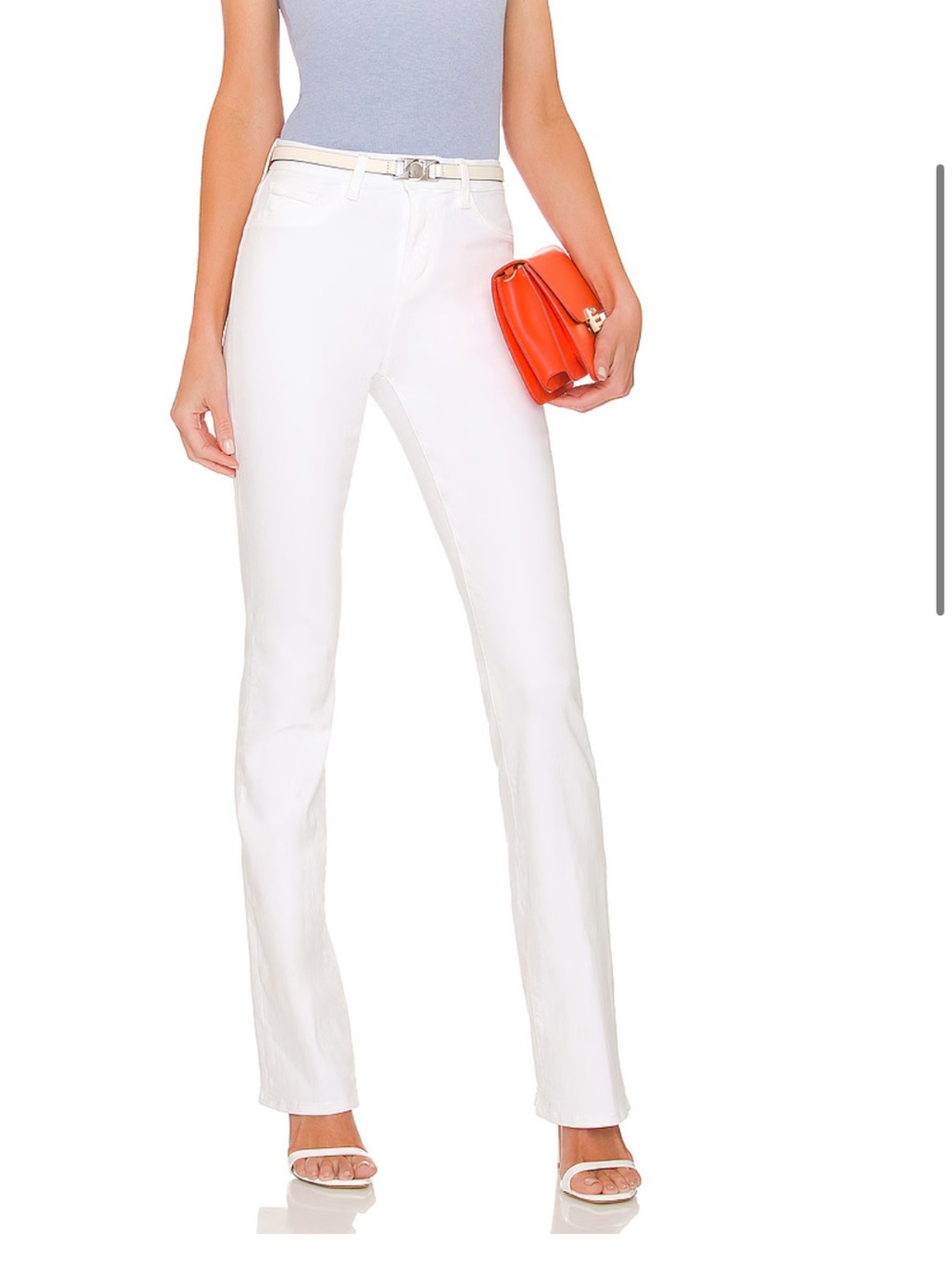 Nwt L'AGENCE White Boot-Cut Jeans with Slim High Rise